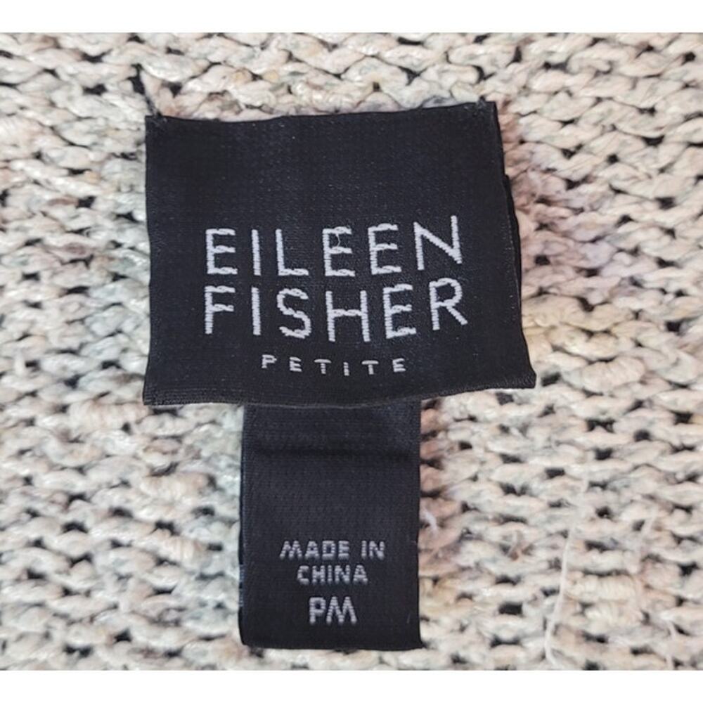 Eileen Fisher Silk Sequin Sweater Oatmeal PM - Picture 4 of 7